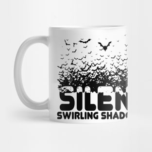 Bats Swarm Gift Halloween Silent SHadow Cool Art Bats Mug